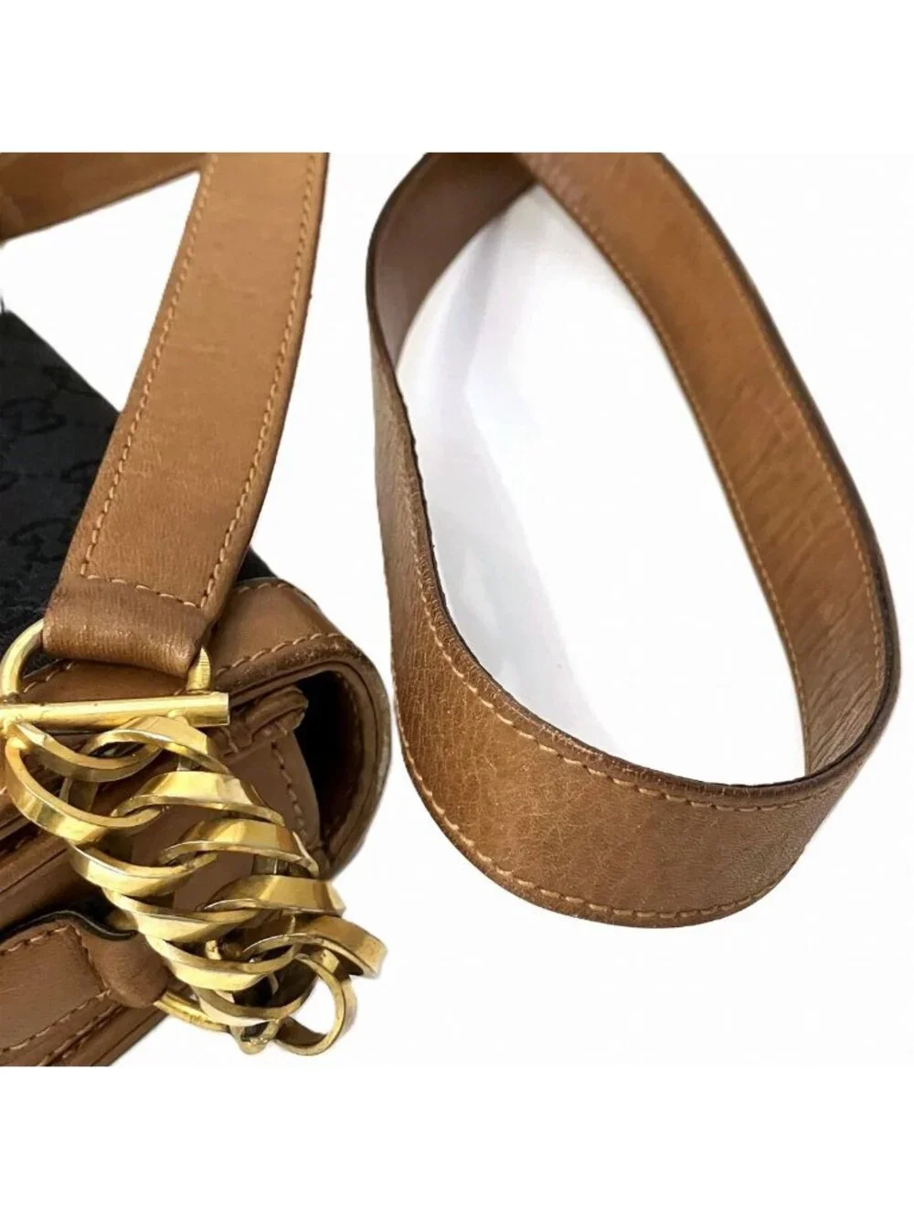 Gucci Horsebit GG Shoulder Bag Canvas Leather - Picture 9 of 9